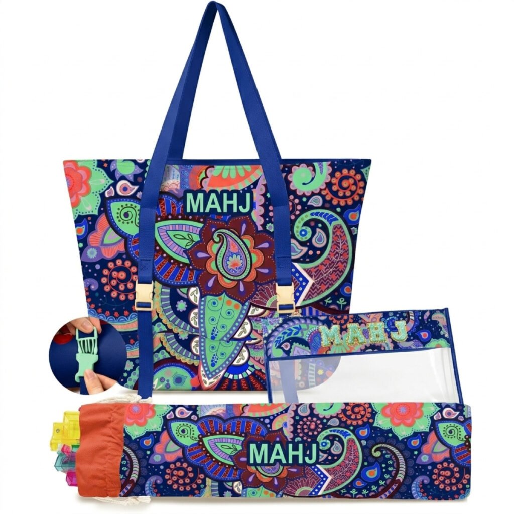 Maximalist Paisley 3-Piece Mahjong Bag Set