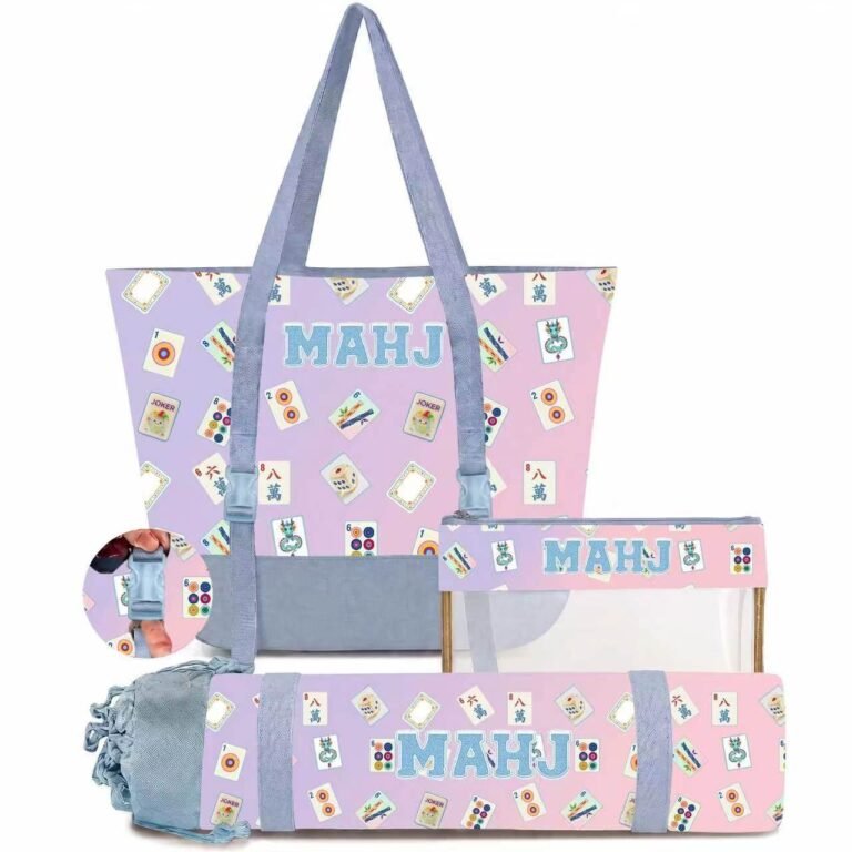 Pink Jelly 3-Piece Mahjong Bag Set