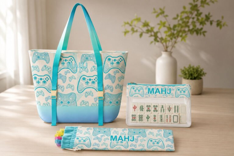 Retro Arcade 3-Piece Mahjong Bag Set