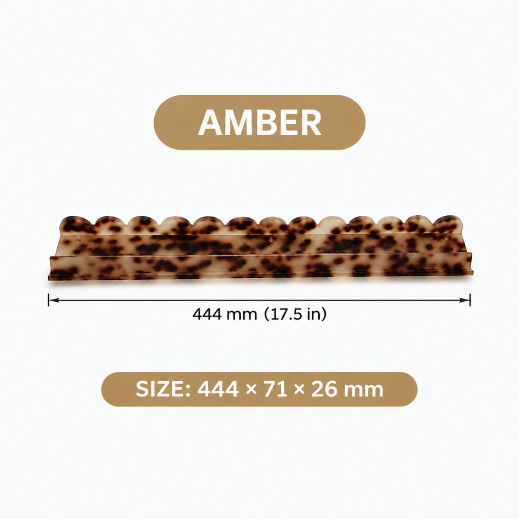 Amber Magnetic Wave Mahjong Rack Set of 4 – 17.5 in English size guide