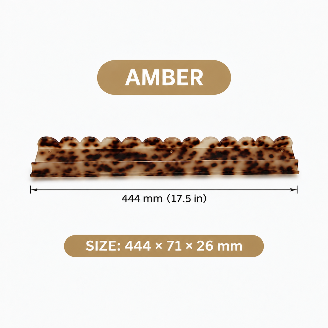 Amber Magnetic Wave Mahjong Rack Set of 4 – 17.5 in – English specifications Amber Magnetic Wave Mahjong Rack Set of 4 – 17.5 in English size guide