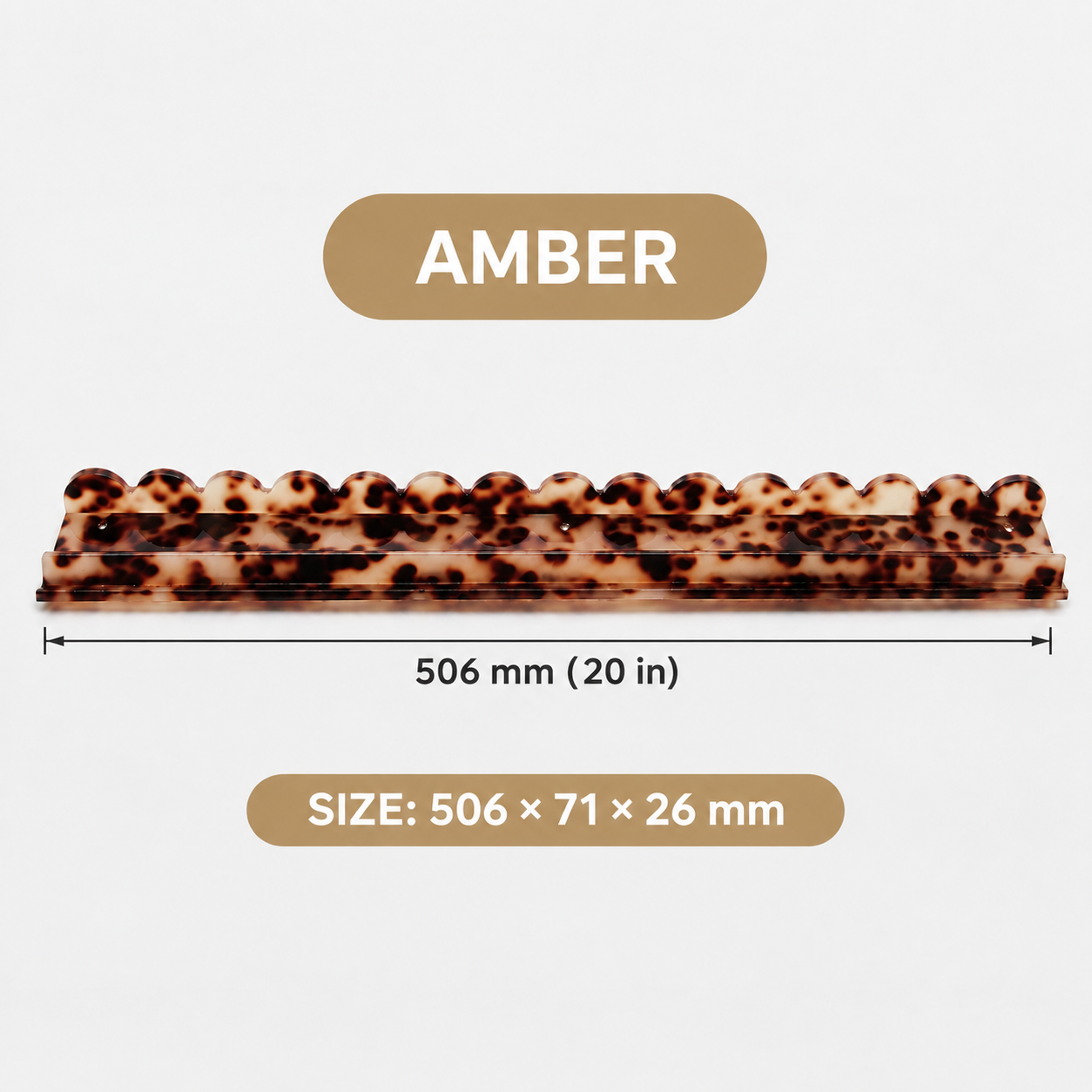 Amber Magnetic Wave Mahjong Rack Set of 4 – 20 in – English specifications Amber Magnetic Wave Mahjong Rack Set of 4 – 20 in English size guide