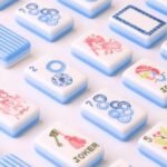 Blue Garden Double-Sided Acrylic American Mahjong Tile Set product detail