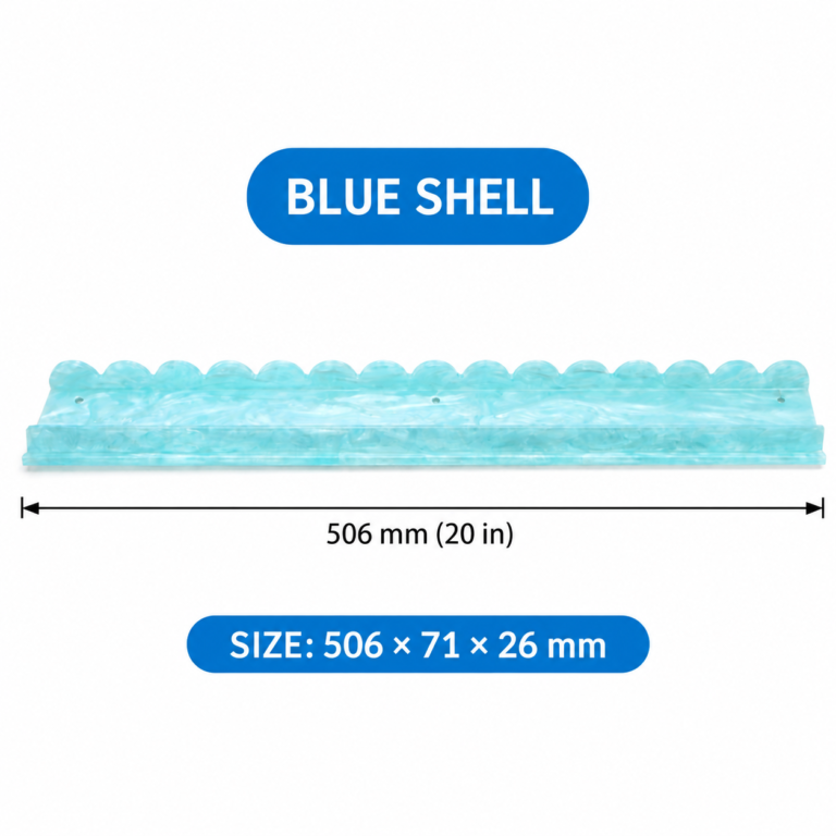 Blue Shell Magnetic Wave Mahjong Rack Set of 4 – 20 in English size guide