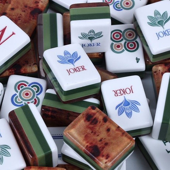 Burlwood Forest Acrylic American Mahjong Tile Set product detail