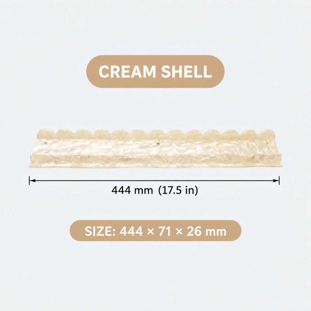 Cream Shell Magnetic Wave Mahjong Rack Set of 4 – 17.5 in English size guide