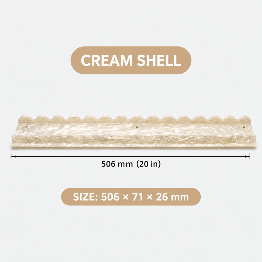 Cream Shell Magnetic Wave Mahjong Rack Set of 4 – 20 in English size guide