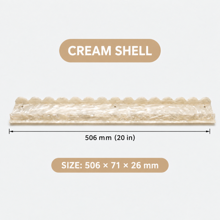 Cream Shell Magnetic Wave Mahjong Rack Set of 4 – 20 in English size guide