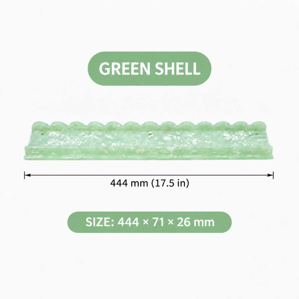 Green Shell Magnetic Wave Mahjong Rack Set of 4 – 17.5 in English size guide