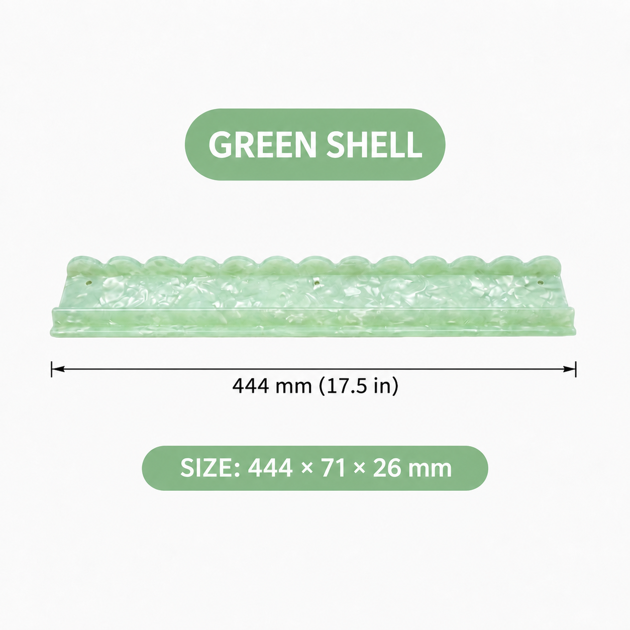Green Shell Magnetic Wave Mahjong Rack Set of 4 – 17.5 in – English specifications Green Shell Magnetic Wave Mahjong Rack Set of 4 – 17.5 in English size guide
