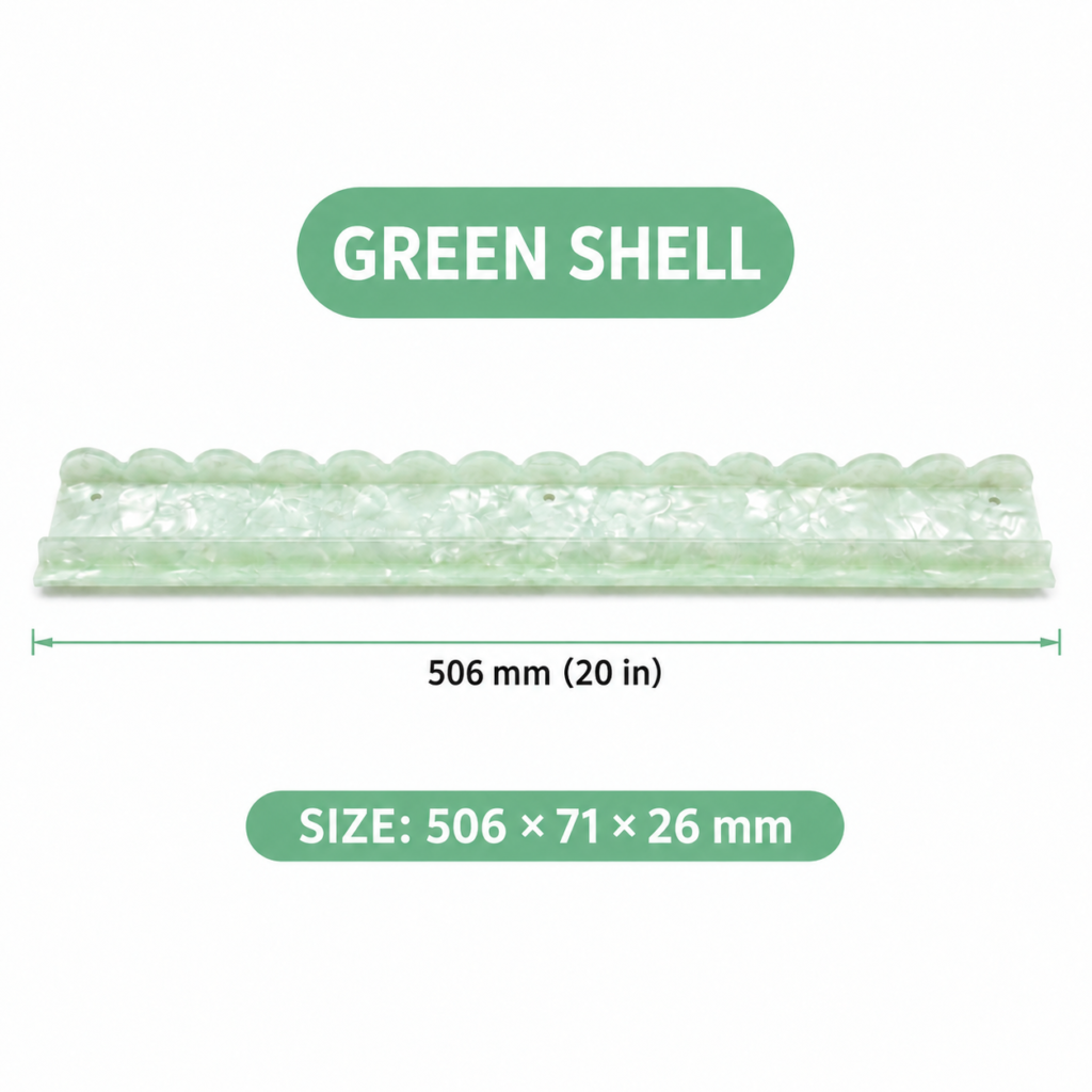 Green Shell Magnetic Wave Mahjong Rack Set of 4 – 20 in English size guide