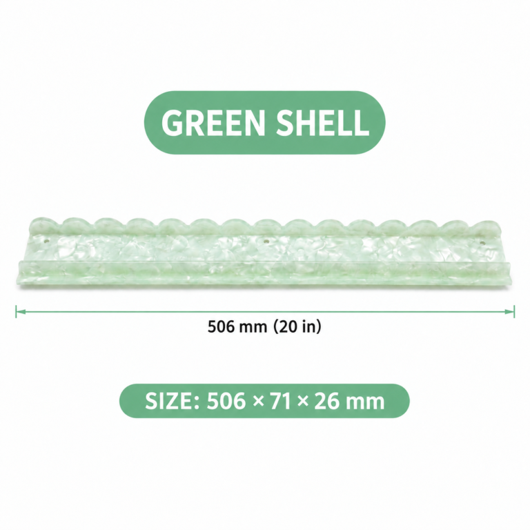 Green Shell Magnetic Wave Mahjong Rack Set of 4 – 20 in English size guide
