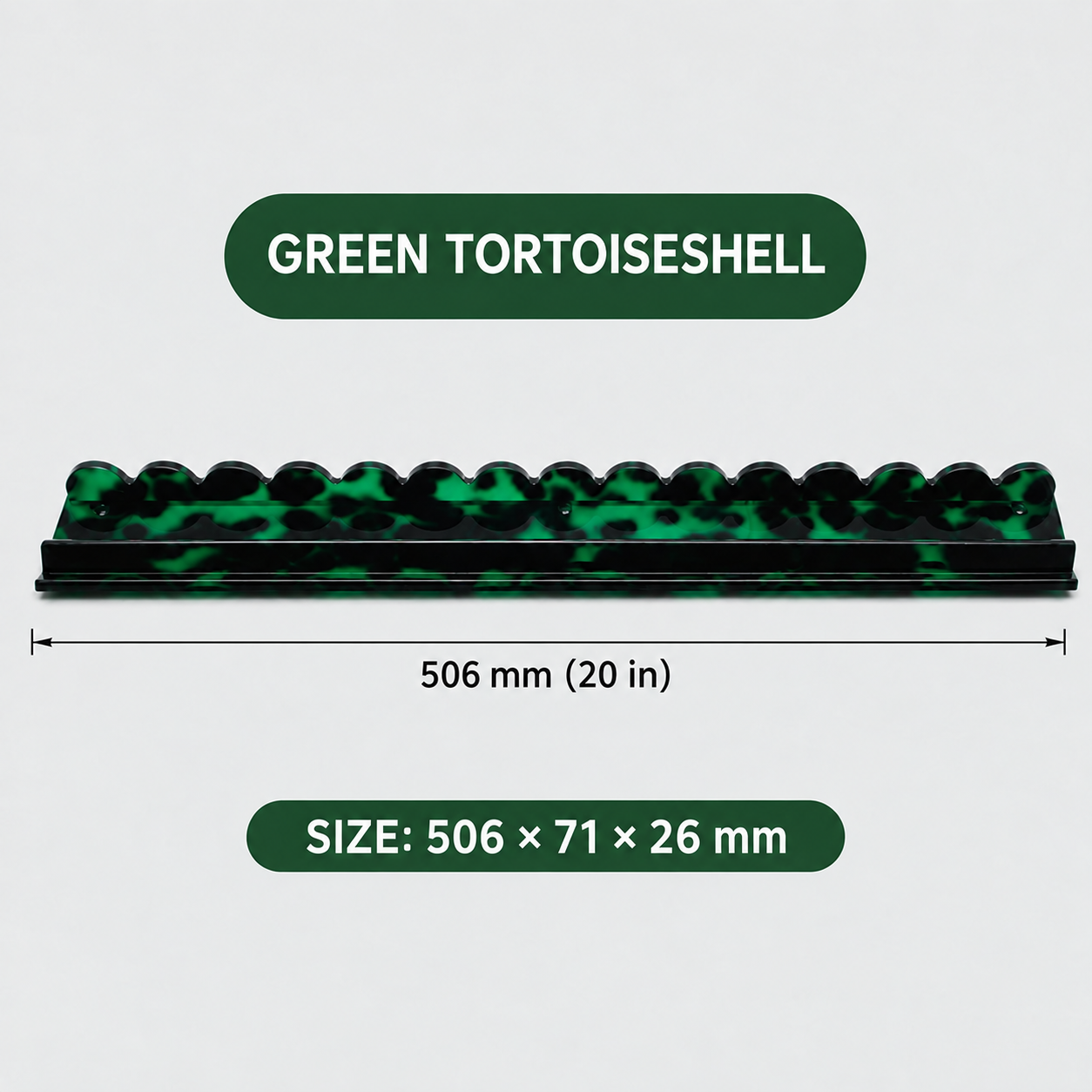 Green Tortoiseshell Magnetic Wave Mahjong Rack Set of 4 – 20 in – English specifications Green Tortoiseshell Magnetic Wave Mahjong Rack Set of 4 – 20 in English size guide