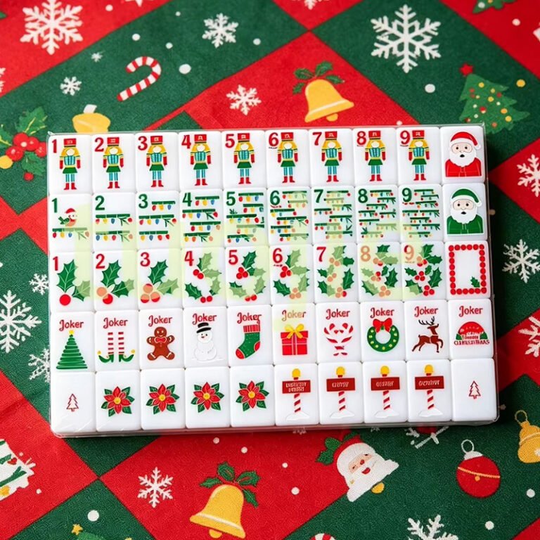 Nutcracker Christmas 36mm American Mahjong Tile Set arranged tile set