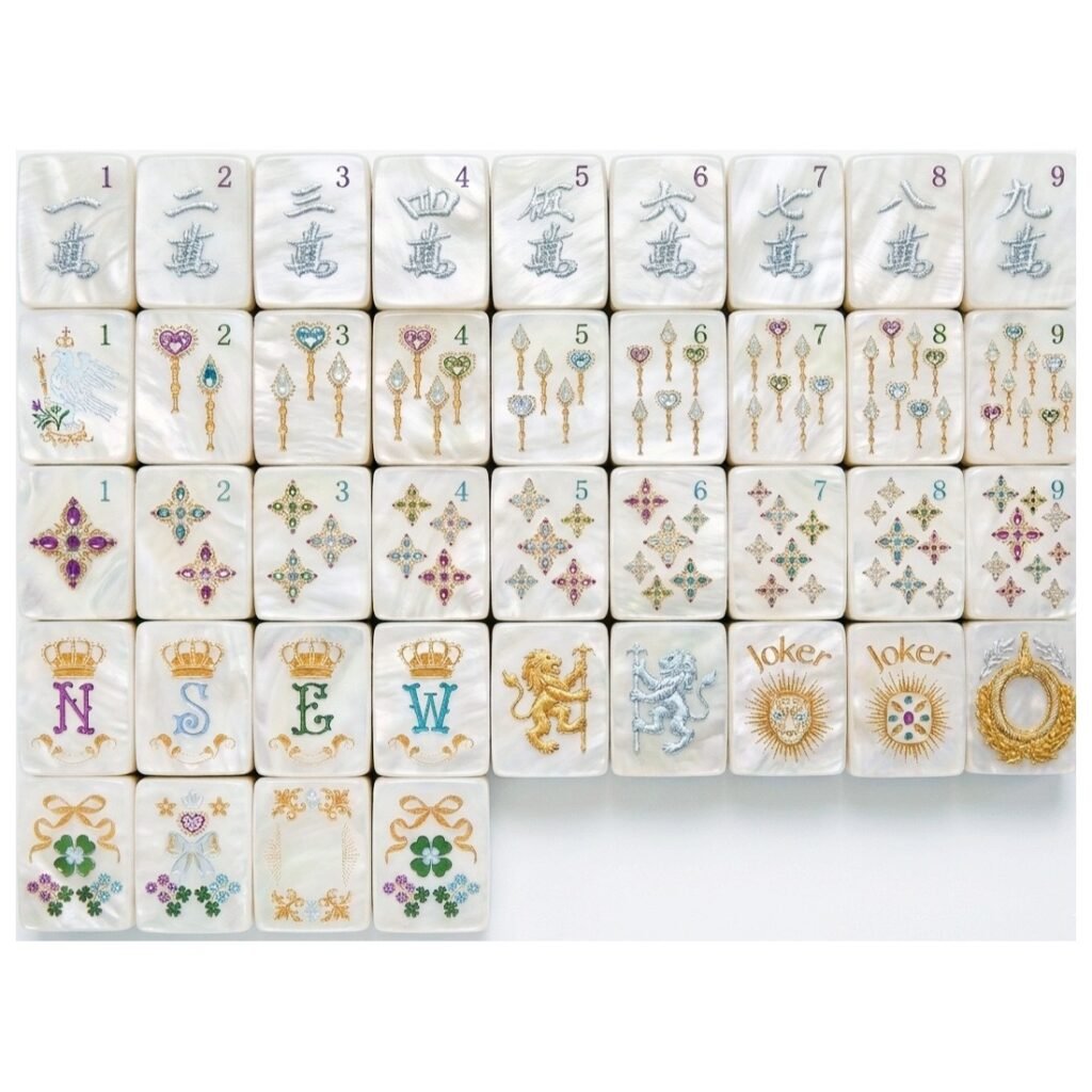 Pearl Jewel Acrylic American Mahjong Tile Set