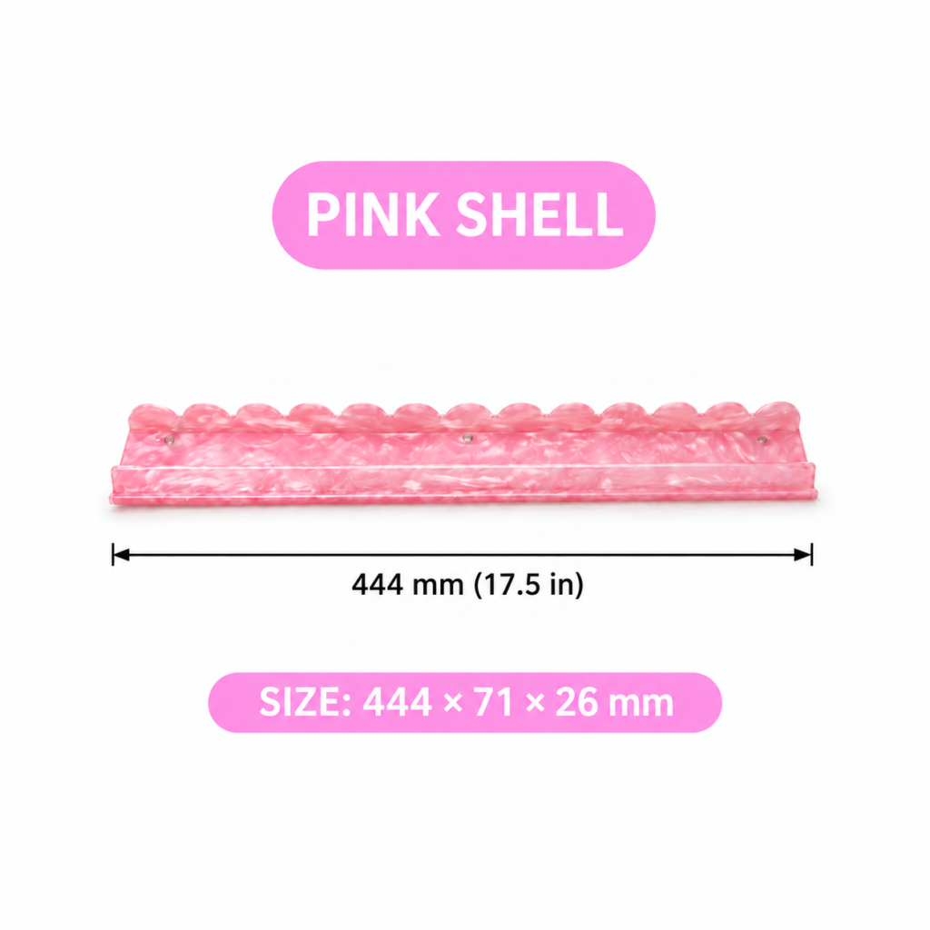 Pink Shell Magnetic Wave Mahjong Rack Set of 4 – 17.5 in English size guide