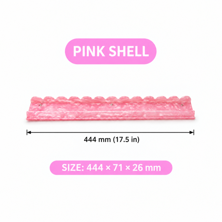 Pink Shell Magnetic Wave Mahjong Rack Set of 4 – 17.5 in English size guide