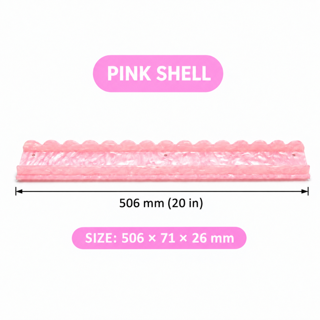 Pink Shell Magnetic Wave Mahjong Rack Set of 4 – 20 in English size guide