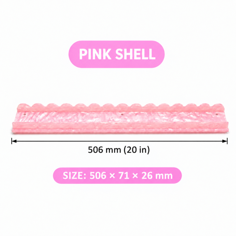 Pink Shell Magnetic Wave Mahjong Rack Set of 4 – 20 in English size guide