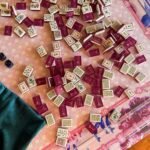 Plum Palm Acrylic American Mahjong Tile Set product detail