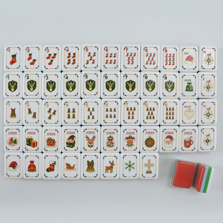 Stocking Medallion Christmas 32mm American Mahjong Tile Set arranged tile set