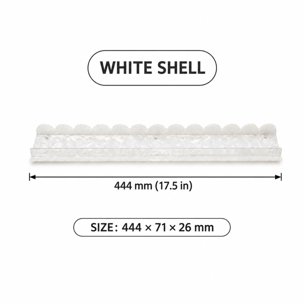 White Shell Magnetic Wave Mahjong Rack Set of 4 – 17.5 in English size guide