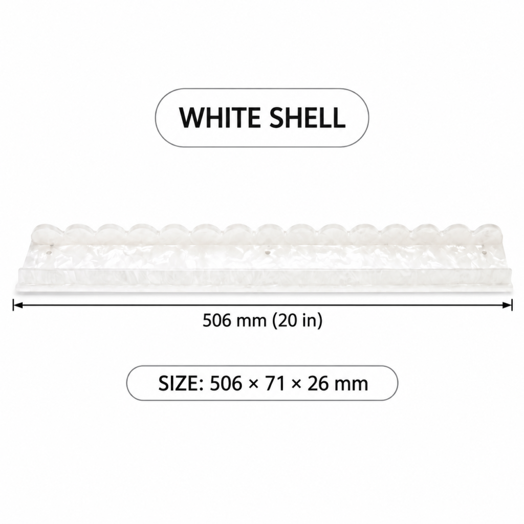 White Shell Magnetic Wave Mahjong Rack Set of 4 – 20 in English size guide